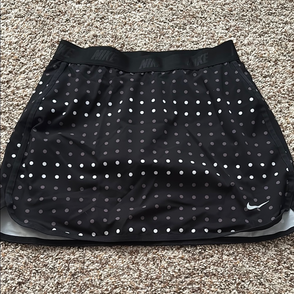 Nike Black and White Polka Dot Mini Skirt